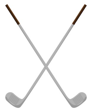 Golf sopaları, illüstrasyon, beyaz arkaplan üzerindeki vektör.