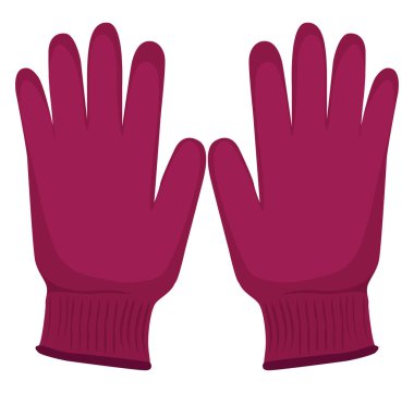 Pembe eldivenler, illüstrasyon, beyaz arkaplanda vektör..