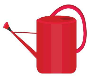 Kırmızı bahçe kutusu, illüstrasyon, beyaz arkaplan üzerindeki vektör.