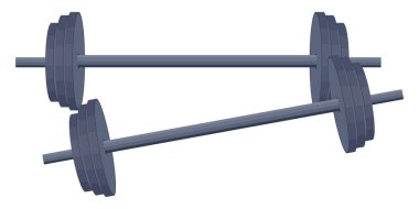 Spor ağırlıkları, illüstrasyon, beyaz arkaplandaki vektör.