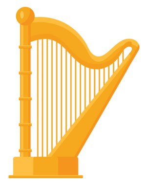 Müzik harfi, illüstrasyon, beyaz arkaplandaki vektör.