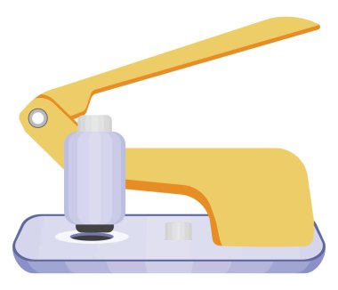 Sarı delik delici, illüstrasyon, beyaz arkaplan üzerindeki vektör.