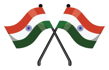 Kızılderili bayrakları, illüstrasyon, beyaz arkaplan üzerindeki vektör.