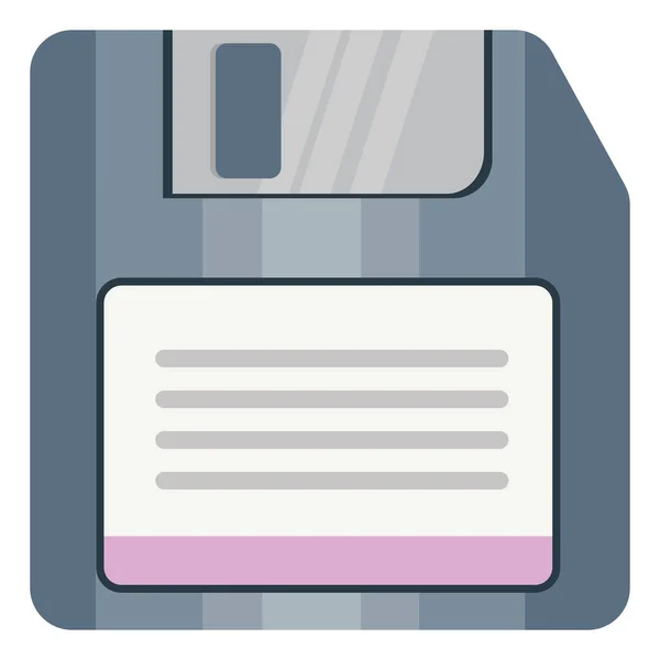 Disco Floppy Illustrazione Vettore Sfondo Bianco — Vettoriale Stock