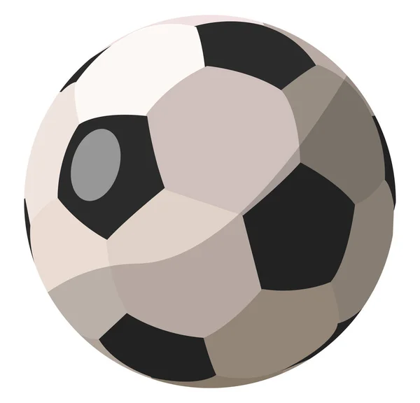 One Football Ball Illustration Vector White Background — Stock Vector