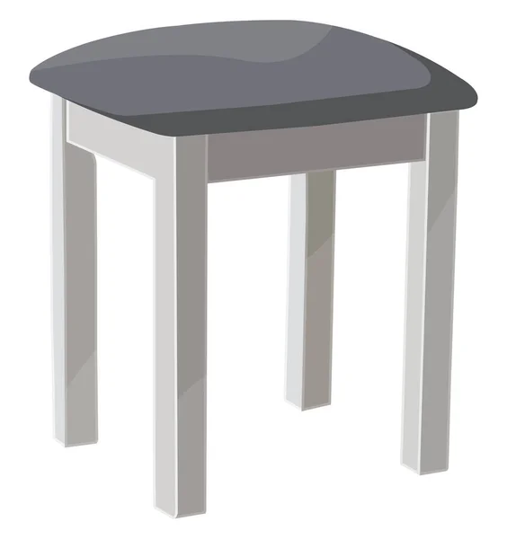 Grey Wooden Footrest Illustration Vector White Background — Stock Vector