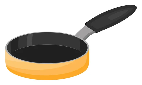 Gele Koekenpan Illustratie Vector Een Witte Achtergrond — Stockvector