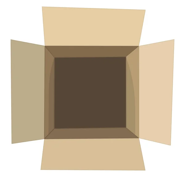 Boîte Vide Illustration Vecteur Sur Fond Blanc — Image vectorielle