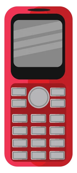 白色背景上的红色旧手机 — 图库矢量图片