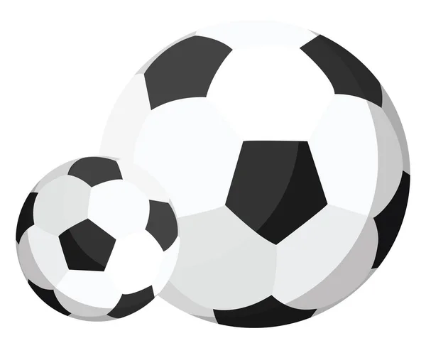 Fotbalové Míče Ilustrace Vektor Bílém Pozadí — Stockový vektor