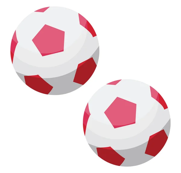 红色足球 白色背景上的矢量 — 图库矢量图片