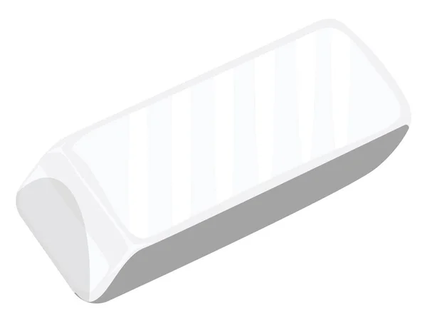 白い消しゴム イラスト 白い背景のベクトル — ストックベクタ