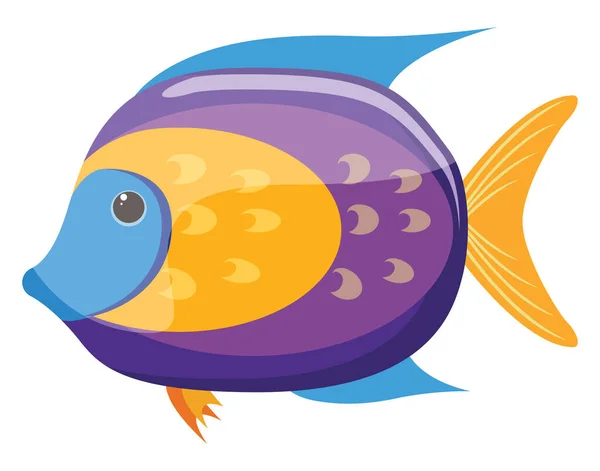 Bunte Fische Illustration Vektor Auf Weißem Hintergrund — Stockvektor