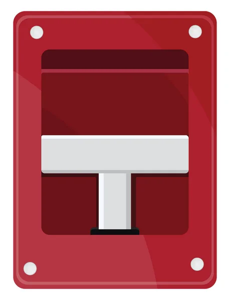 火災警報ボタン イラスト 白い背景のベクトル — ストックベクタ