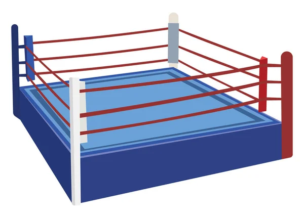 Boxing Ring Illusztráció Vektor Fehér Alapon — Stock Vector