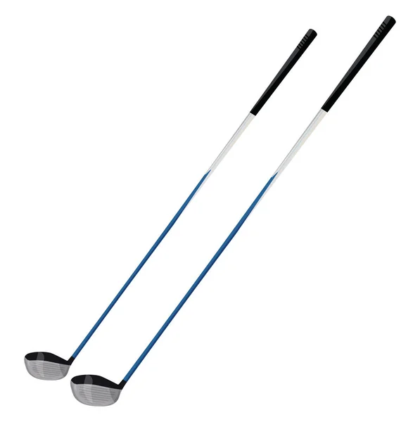 Blaue Golfschläger Illustration Vektor Auf Weißem Hintergrund — Stockvektor