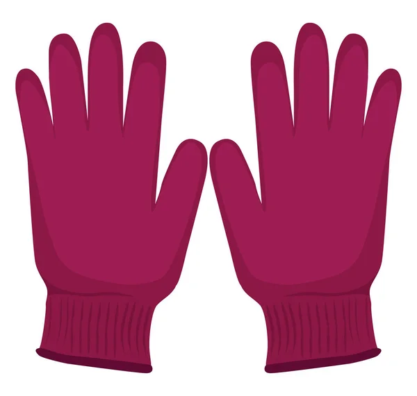 Guantes Rosados Ilustración Vector Sobre Fondo Blanco — Vector de stock