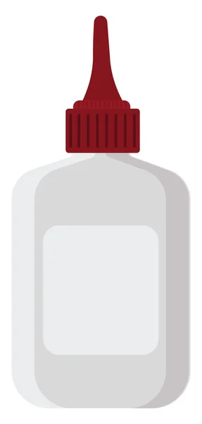 Weiße Klebeflasche Illustration Vektor Auf Weißem Hintergrund — Stockvektor