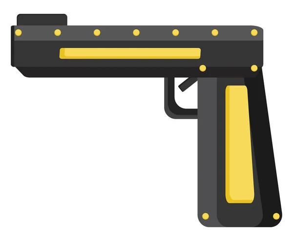 Pistola Amarilla Ilustración Vector Sobre Fondo Blanco — Vector de stock