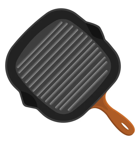 Barbecue Pan Illustratie Vector Een Witte Achtergrond — Stockvector