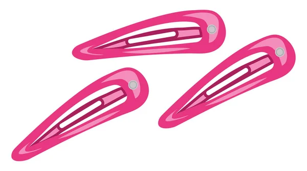 Roze Haarspeldjes Illustratie Vector Een Witte Achtergrond — Stockvector