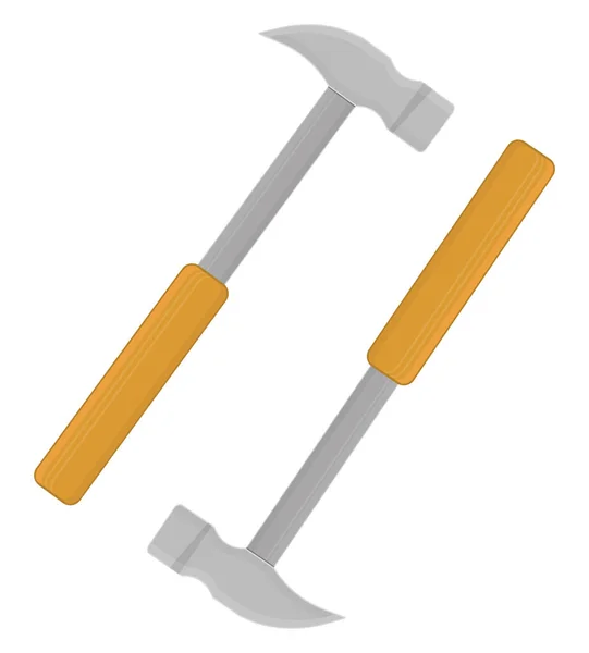 Two Sledgehammers Illustration Vector White Background — Stock Vector