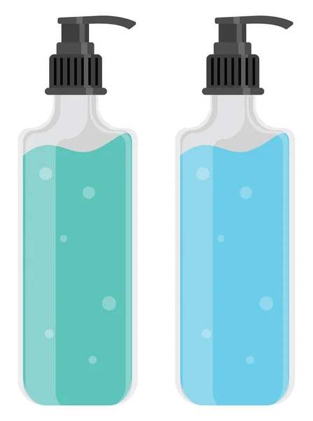 Blue Green Handwash Illustration Vector White Background — Stock Vector