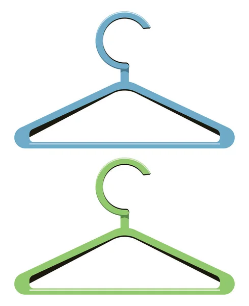 Twee Eenvoudige Hangers Illustratie Vector Een Witte Achtergrond — Stockvector