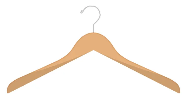 Wooden Hanger Illustration Vector White Background — Stock Vector