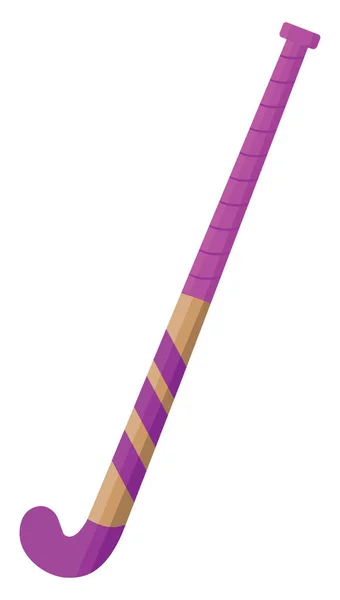 Paarse Hockeystick Illustratie Vector Een Witte Achtergrond — Stockvector