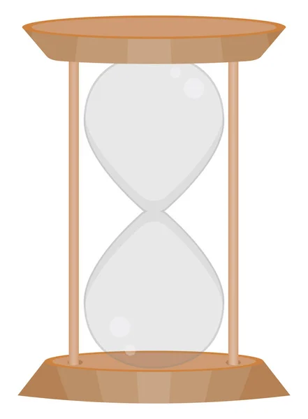 Empty Hourglass Illustration Vector White Background — Stock Vector