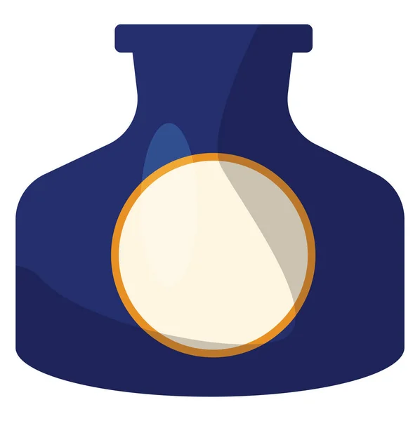 Botella Tinta Ilustración Vector Sobre Fondo Blanco — Vector de stock