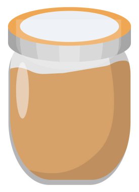 Reçel kavanozu, illüstrasyon, beyaz arkaplan üzerindeki vektör.