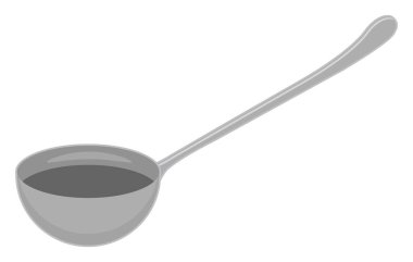 Mutfak kepçesi, illüstrasyon, beyaz arkaplandaki vektör.