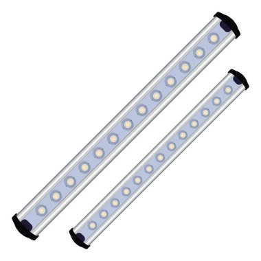 Beyaz arkaplanda küçük ledlights, illüstrasyon, vektör.