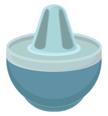 Beyaz arkaplanda mavi limon sıkacağı, illüstrasyon, vektör.