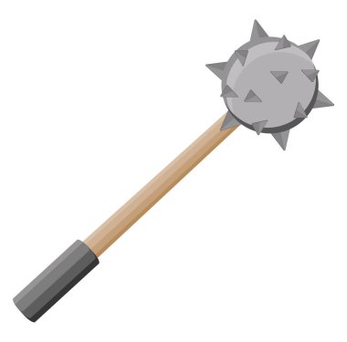 Viking topuzu, illüstrasyon, beyaz arkaplan üzerindeki vektör.