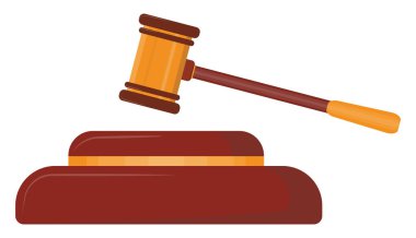 Jüri tokmağı, illüstrasyon, beyaz arkaplandaki vektör.