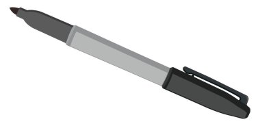 Siyah kalem, illüstrasyon, beyaz arkaplan üzerindeki vektör.