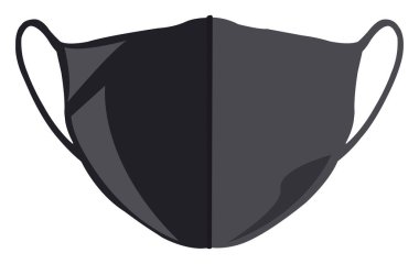 Siyah koruyucu maske, illüstrasyon, beyaz arkaplandaki vektör.