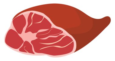 Büyük et, illüstrasyon, beyaz arka planda vektör.