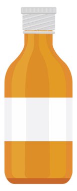 İlaç şişesi, illüstrasyon, beyaz arka plandaki vektör..