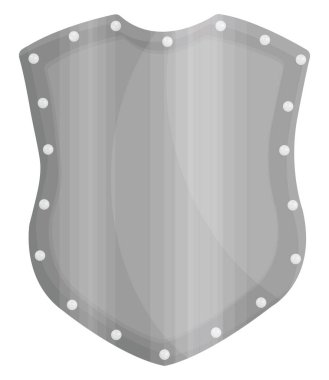 Orta kalkan, illüstrasyon, beyaz arkaplan üzerindeki vektör.