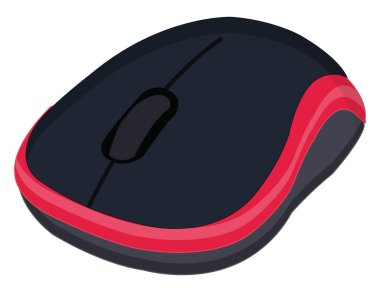 Bilgisayar faresi, illüstrasyon, beyaz arkaplan üzerindeki vektör.