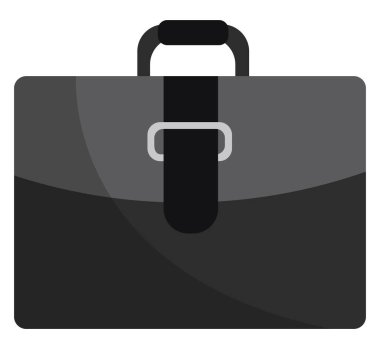 Mavi ofis çantası, illüstrasyon, beyaz arkaplan üzerinde vektör.