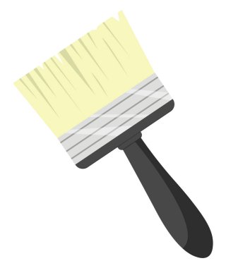 Geniş boya fırçası, illüstrasyon, beyaz arkaplan üzerindeki vektör.