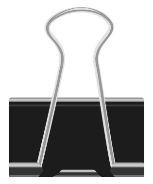 Siyah kağıt klasörü, illüstrasyon, beyaz arkaplan üzerindeki vektör.