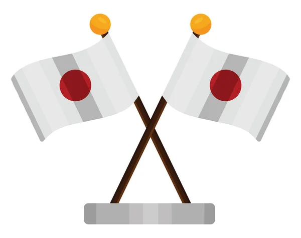 Flagge Japans Illustration Vektor Auf Weißem Hintergrund — Stockvektor