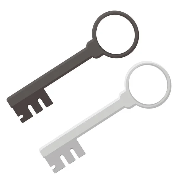Two Keys Illustration Vector White Background — Stock Vector