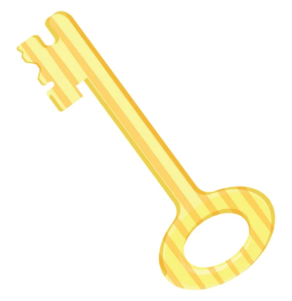 Golden Key Illustration Vector White Background — Stock Vector